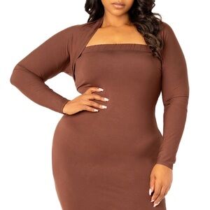 Buxom Couture Brown Shrug Cardigan – Size 2XL – NWT